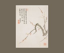 Shenmo Plum Blossom Chinese Floral Art Print 12 x 16 in - £15.87 GBP
