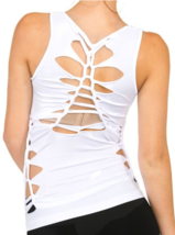 Lace Up Off White Tank Golf T Top Sexy Designer Astr Wang XS S M L XL St... - £3.93 GBP