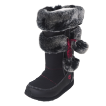 Timberland Toddlers Boots Winter BERRY 59897 TALL BT FUR Leather Snow Black Sz 4 - £31.42 GBP