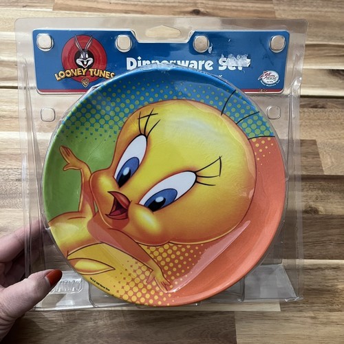 Vintage Zak Looney Tunes Tweety Bird Dinnerware Set Plate Bowl Tumbler 1... - $50.34