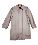 Vtg Clipper Mist London Town Men 42L Beige Heavy Lined Trench Coat Jacke... - $49.49