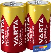 VARTA Longlife Max Power C Baby LR14 (2-Pack) Alkaline Batteries  Made in Germa - £19.97 GBP