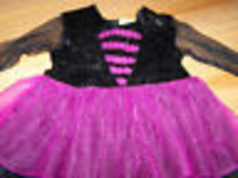 Infant Size 12-18 Months Halloween Witch Costume Dress Purple &amp; Black Ve... - £9.48 GBP