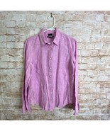 J. Crew Slim Perfect Shirt in Baird McNutt Irish Linen Button Down Size 10 - $50.08 CAD