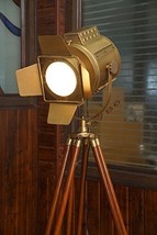 Marine Floor Lamp, Nautical Spot Studio Tripod Floor Lamp - Brass Finish... - $185.13