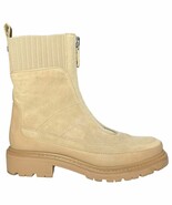 Sam Edleman Boots Womens 8 Leone Leather Chunky Mid Calf Combat Shoes Tan - $94.76 CAD