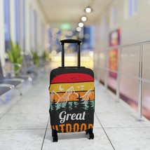 Retro Sunset &quot;Great Outdoors&quot; Luggage Cover: Protect Your Suitcase in Tr... - £23.12 GBP+