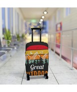 Retro Sunset &quot;Great Outdoors&quot; Luggage Cover: Protect Your Suitcase in Tr... - £22.67 GBP+
