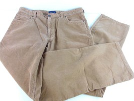Lands End Brown Corduroy Jeans Traditional Fit Cotton Size 35 - £19.35 GBP
