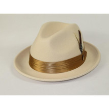 Men Bruno Capelo Hat Australian Wool Soft Fedora Giovani Un131 Bone Camel image 3