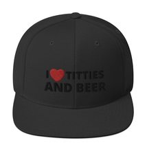 I Heart Titties and Beer Hat, Funny Dad Hat, Sarcastic Joke Caps, Embroidered Ha - £23.45 GBP