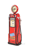 Vintage Antique Iron Gas Pump with Clock Table Model 21&quot; High Reproduction New - £94.18 GBP