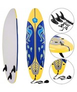 6 Feet Surfboard with 3 Detachable Fins-Yellow - Color: Yellow - €128,56 EUR