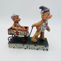Jim Shore Heartwood Creek Bears Figurine Pull Me Now And I&#39;ll Pull U Later 2007 - £47.52 GBP
