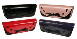 GX1004 Patent Ladies Glasses Hard Case with Bow (Black) - £12.50 GBP