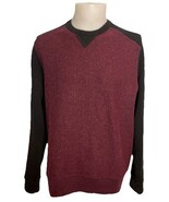 Ralph Lauren Polo Men&#39;s Color Block Wool Sweater Burgundy/Black XL - $528.81 MXN