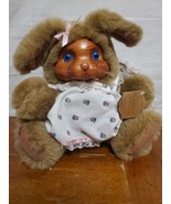 Raikes Originals Wood Carved Bunny Rabbit Ashley Plush Robert 20400 1988... - $18.66