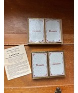 Vintage Two Deck Congress CANASTA Card Game in Tan Flocked Box – cards a... - £11.76 GBP