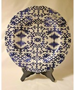 Tag Living ZUMA Melamine Round Dinner Plate Set of 4 Blue and White - $936.54 MXN