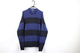 Vtg 90s Polo Sport Ralph Lauren Mens XL Heavyweight Ribbed Knit Striped Sweater - £62.02 GBP