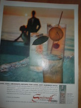 Smirnoff Vodka Drinks for Long Hot Summer Days Print Magazine Ad 1960 - $5.99