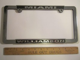 LICENSE PLATE Plastic Car Tag Frame MIAMI WILLIAMSON 14D - £22.99 GBP