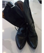 LOS COMPADRES BLACK LEATHER MEXICAN BOOTS SIZE 27 1/2 OR SIZE 9 IN U.S. - €58,24 EUR