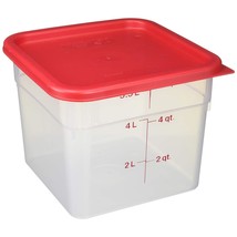 Cambro 6SFSPP190 CamSquare Storage Container, Translucent, 6 qt with Lid - $42.99