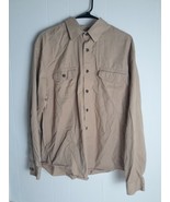 Magellan Outdoors Shirt Large Men Brown  Long Sleeves Button Up Hiking Fishing - $17.21