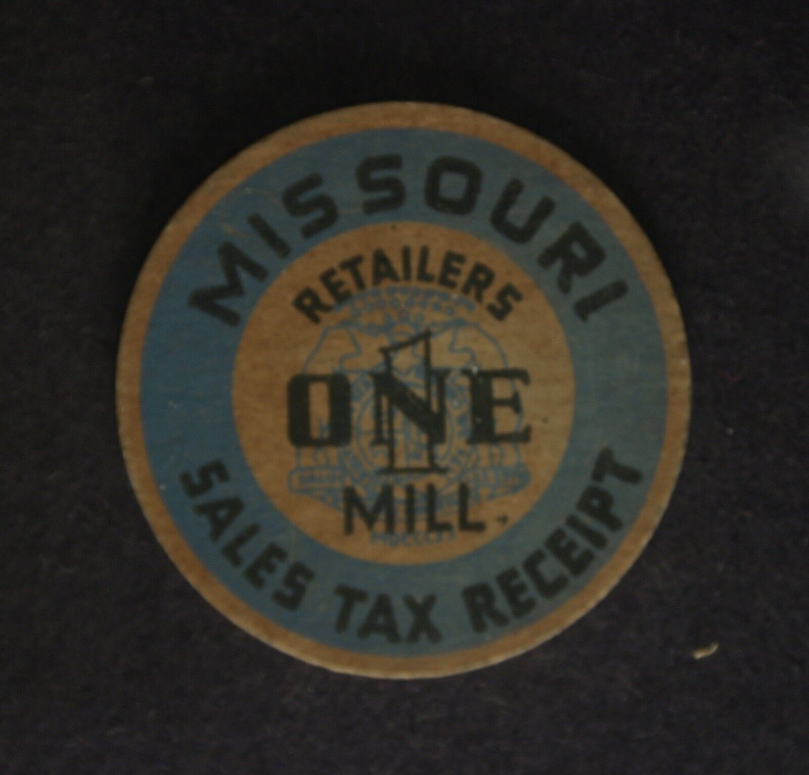 Missouri Sales Tax Receipt One 1 Mills Retailers Wooden Token - £3.89 GBP
