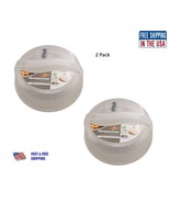 2PK Plastic Microwave Plate Cover Clear Steam Vent Splatter Lid 10.5&quot; Fo... - $16.88 CAD