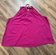 Knox Rose High Apron Neck Blouse Tank Top Magenta Pink Purple Womens Size XL - $10.69