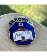 Lions Club Lapel Pin Akron NY 1.5&quot; - $31.17 CAD