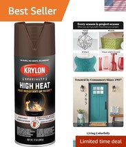 High Heat Resistant Brown Spray Paint - 12 Ounce for Interior/Exterior Use - $23.99