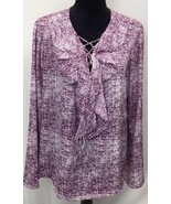 CATO WOMAN Sheer purple white shirt top size XL - €14,29 EUR