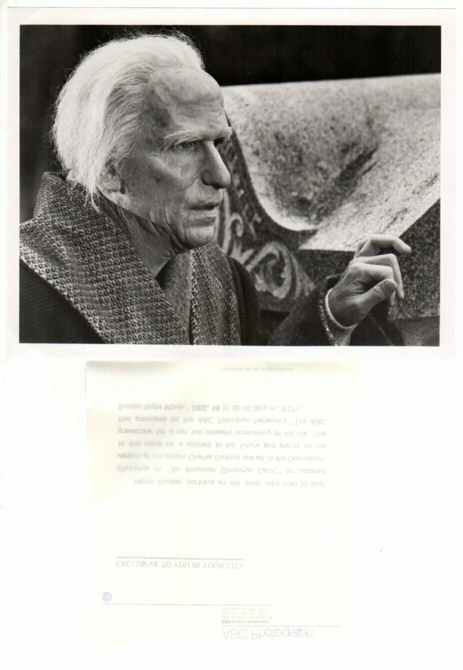 *AN AMERICAN CHRISTMAS CAROL (1979) Henry Winkler as Benedict Slade ABC ... - $25.00