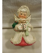 Vintage Napco Japan Ceramic Christmas Spaghetti Trim Angel Girl Planter ... - $560.66 MXN