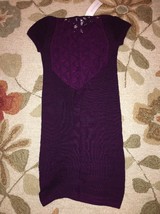 BCBGeneration Dress Purple &amp; Black Knit Body Con Dress Open Back Medium M NWT - £27.51 GBP
