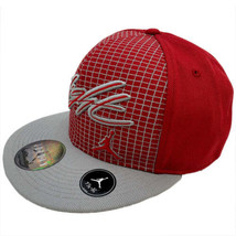 Jordan Unisex Flight Fitted Cap Color-Red Gray Size-6-7/8 - £38.43 GBP