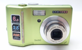 Samsung Digimax S630 6.0 MP Digital Camera Green *NO ZOOM* - $21.74