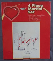 4 Pezzi Martini Set Rosso Lip Tema - $89.52