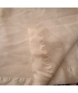 Vintage Faribault Faribo Wool acrylic Blanket Satin Trim Cream 92x86&quot; fu... - $1,672.60 MXN