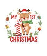 Baby My First Christmas PNG: holiday art (Digital Download) - €1,67 EUR