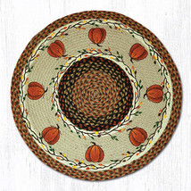 Earth Rugs RP-222 Harvest Pumpkin Round Patch 27&quot; x 27&quot; - £38.71 GBP