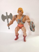 1982 Vintage MOTU He-Man with Axe Shield Armor &amp; Refurbished Legs - Read! - £47.47 GBP
