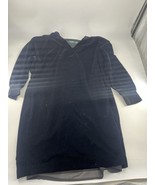 Polo Ralph Lauren Womens Midi Dress Black Size 12 Velvet V Neck Long Sleeve - $34.36
