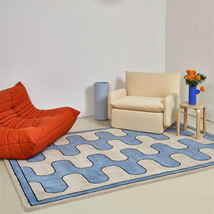 Living Room Coffee Table Checkerboard Carpet Modern Light Luxury Household Cashm - £30.03 GBP+