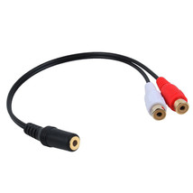 3.5Mm Female To Rca Female Audio Converter Cable F/F Aux To Av Audio - £11.18 GBP
