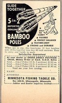 1952 Print Ad Minnesota Fishing Tackle Bamboo Rods Slide Together Minneapolis - £7.03 GBP