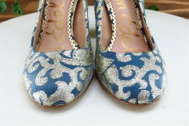 Sam Edelman Women Sz 5.5 M Silver Pump Fabric Shoes - £15.53 GBP